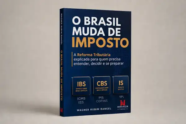 Livro O Brasil muda de imposto em apresentação tridimensional